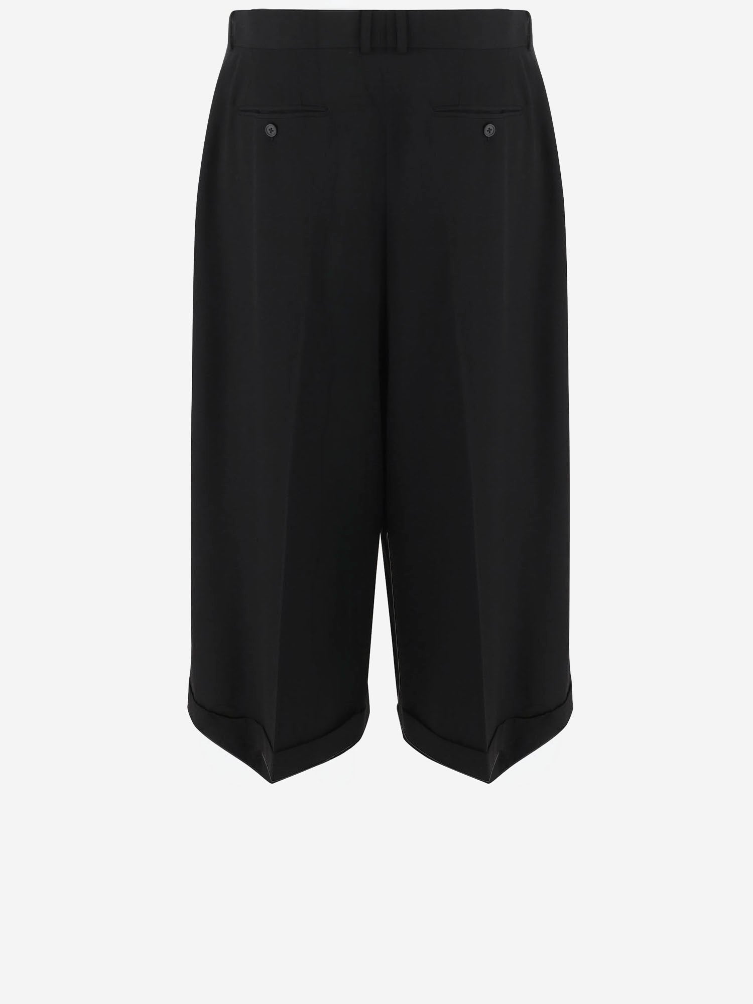 PANTALONI CROPPED IN LANA 10865W4369 BLK THE ROW 