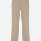 PANTALONI SARTORIALI IN TWILL DI COTONE 1424W4577 BEI THE ROW 