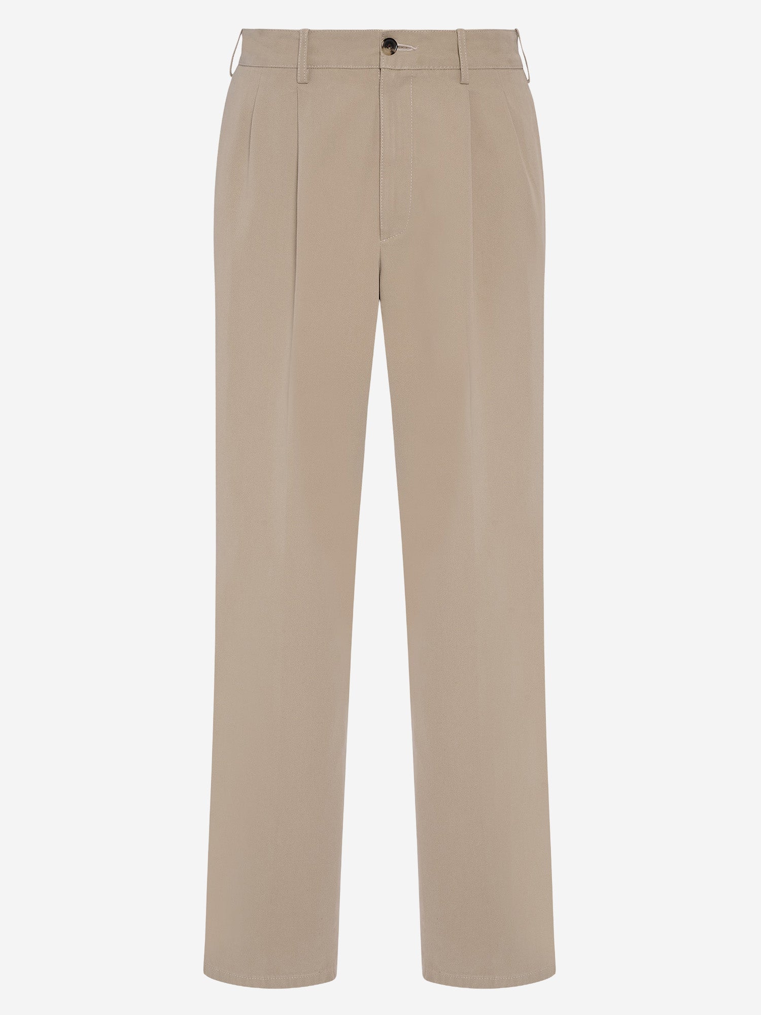 PANTALONI SARTORIALI IN TWILL DI COTONE 1424W4577 BEI THE ROW 
