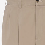 PANTALONI SARTORIALI IN TWILL DI COTONE 1424W4577 BEI THE ROW 