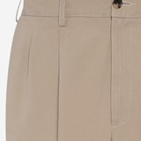 PANTALONI SARTORIALI IN TWILL DI COTONE 1424W4577 BEI THE ROW 