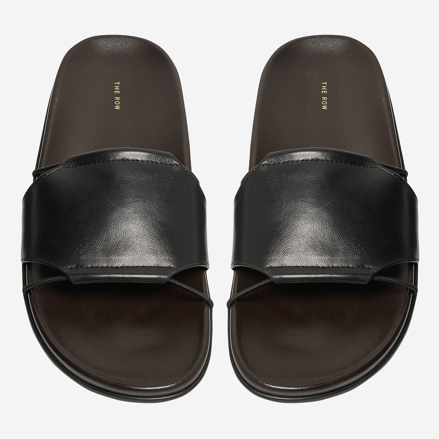 SANDALI VIVIENNE SLIDE IN PELLE F1792SN65 BLK THE ROW 