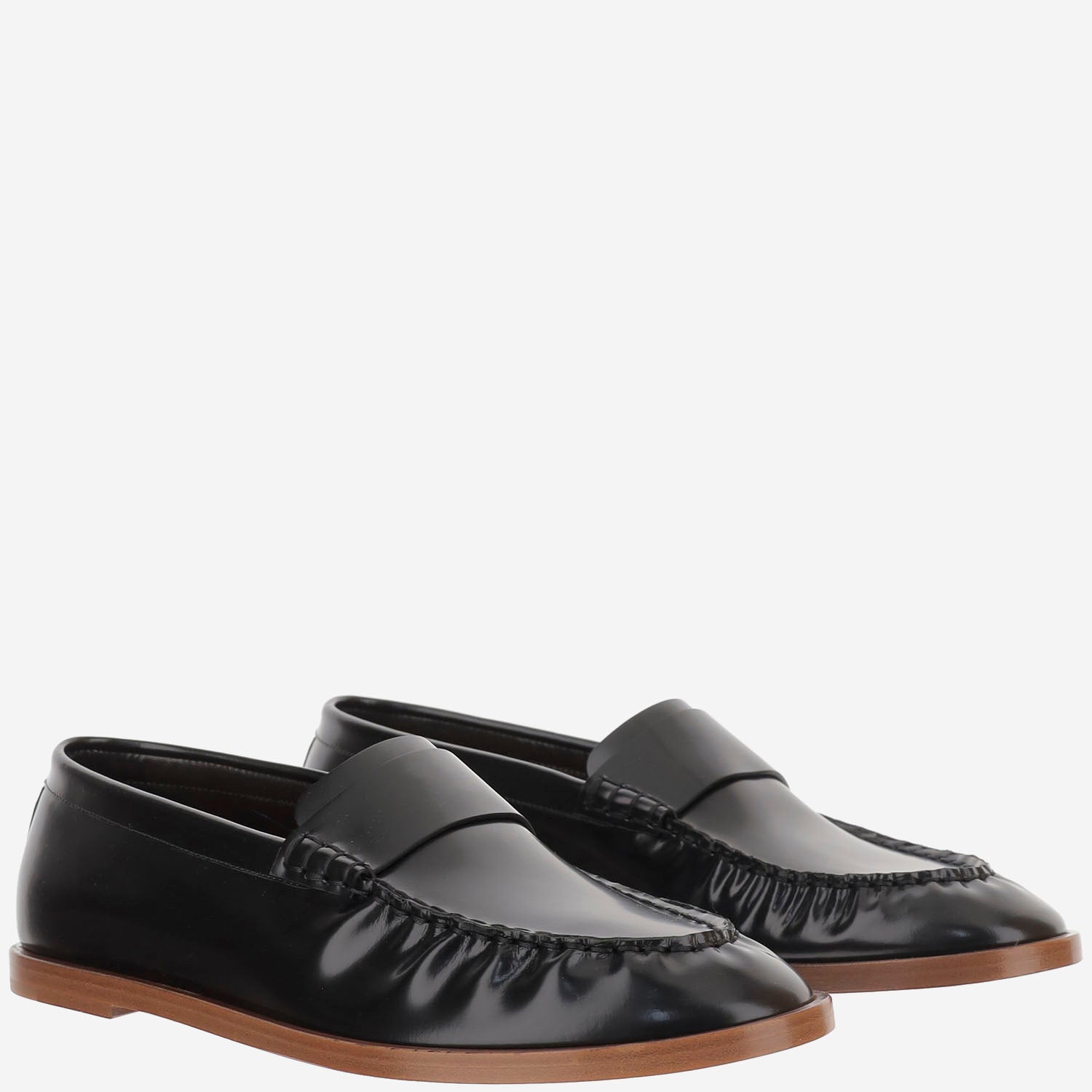MOCASSINI IN PELLE F1822L60 BLK THE ROW 