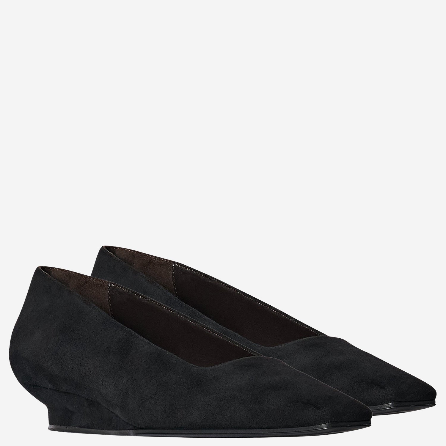 SCARPE CON TACCO JUNE IN SUEDE F1845L303 BLK THE ROW 