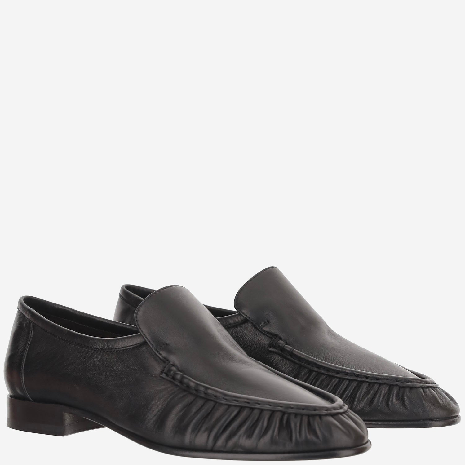 MOCASSINI IN PELLE F1923SN60 BLK THE ROW 