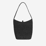 BORSA A SPALLA IN RAFIA ALMA W2173W27 BLK THE ROW 