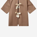T-SHIRT TG BOW IN MISTO COTONE STRETCH 21721 513 THE.GARMENT 