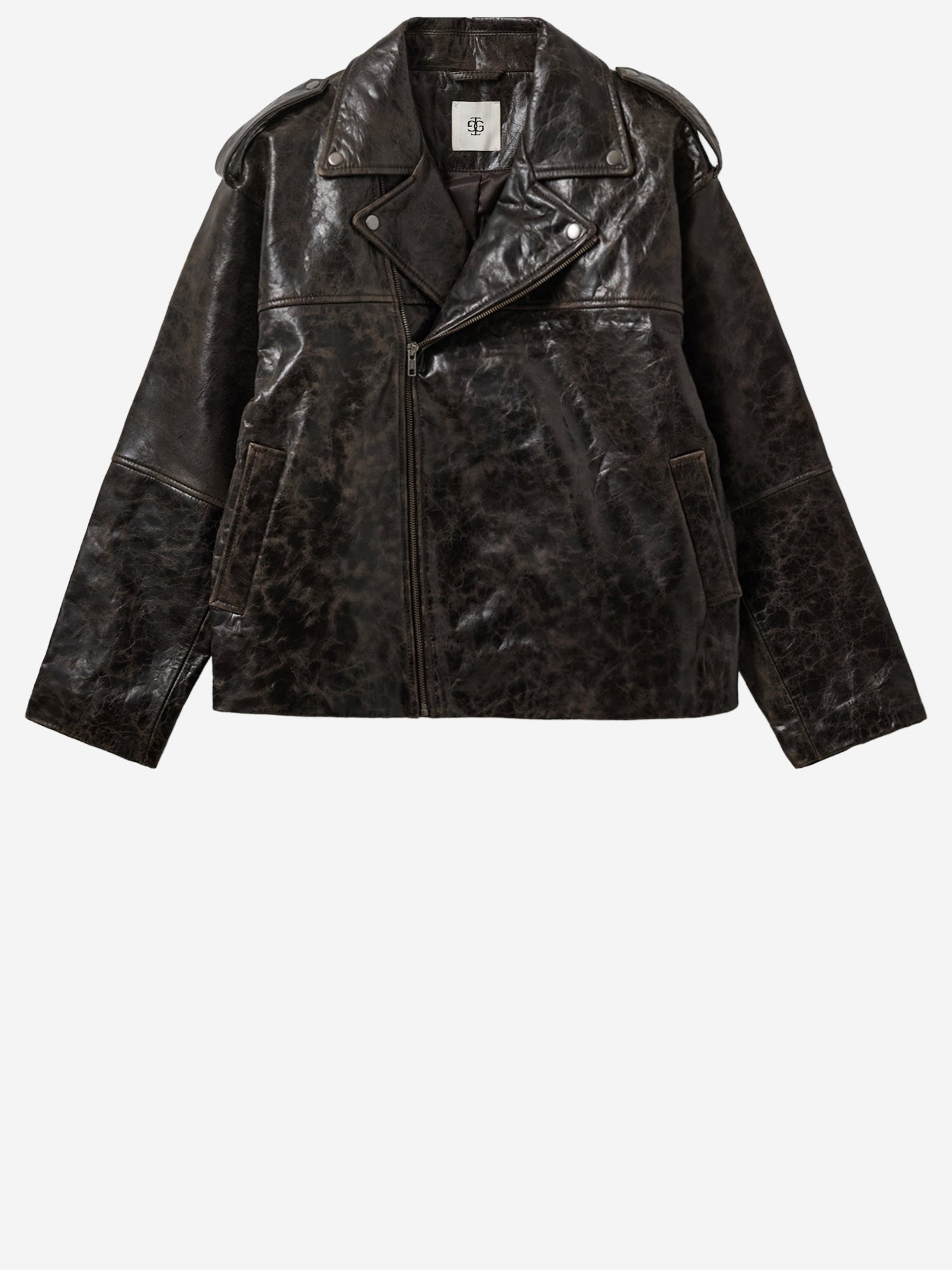 GIUBBOTTO BIKER IN PELLE DI AGNELLO 22178 961 THE.GARMENT 