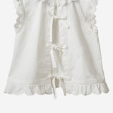 TOP IN COTONE CON INSERTI IN PIZZO 22236 000 THE.GARMENT 