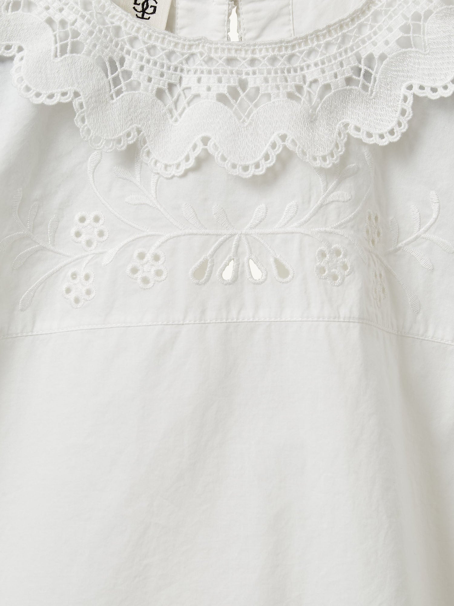 TOP IN COTONE CON INSERTI IN PIZZO 22236 000 THE.GARMENT 