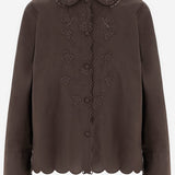 CAMICIA IN COTONE CON RICAMI FLOREALI 22237 512 THE.GARMENT 