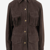 Giacca con frange in pelle scamosciata UN05 RSC309 UNCOMMON 