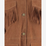 Giacca con frange in pelle scamosciata UN05 RSC375 UNCOMMON 