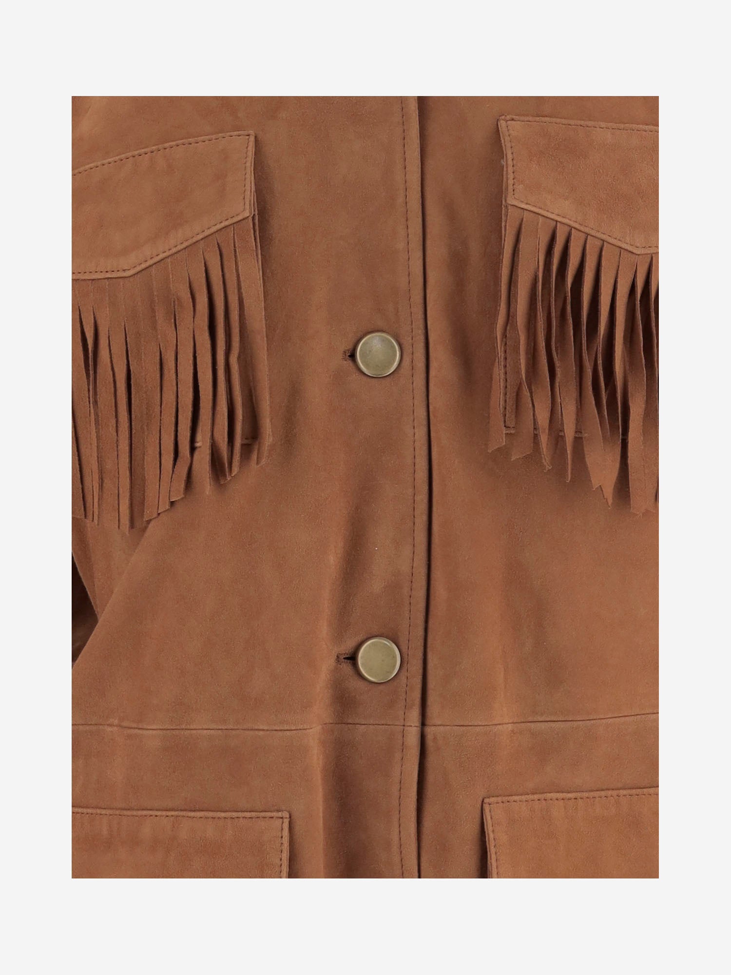 Giacca con frange in pelle scamosciata UN05 RSC375 UNCOMMON 