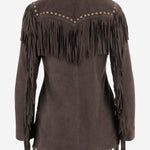 Giacca con frange in pelle scamosciata UN20 RSC309 UNCOMMON 