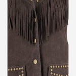 Giacca con frange in pelle scamosciata UN20 RSC309 UNCOMMON 