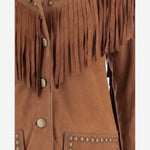 Giacca con frange in pelle scamosciata UN20 RSC375 UNCOMMON 