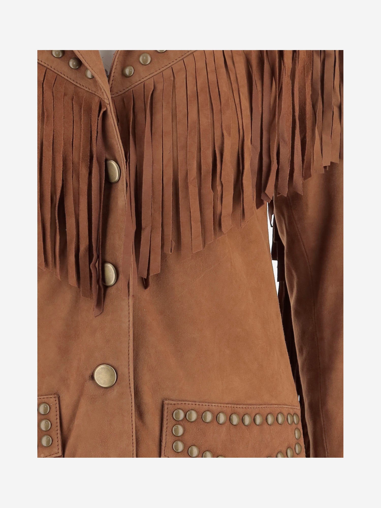 Giacca con frange in pelle scamosciata UN20 RSC375 UNCOMMON 