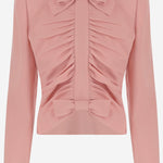 Giacca lana vergine con ruches 8B0CE5R7 A6FF8U VALENTINO 