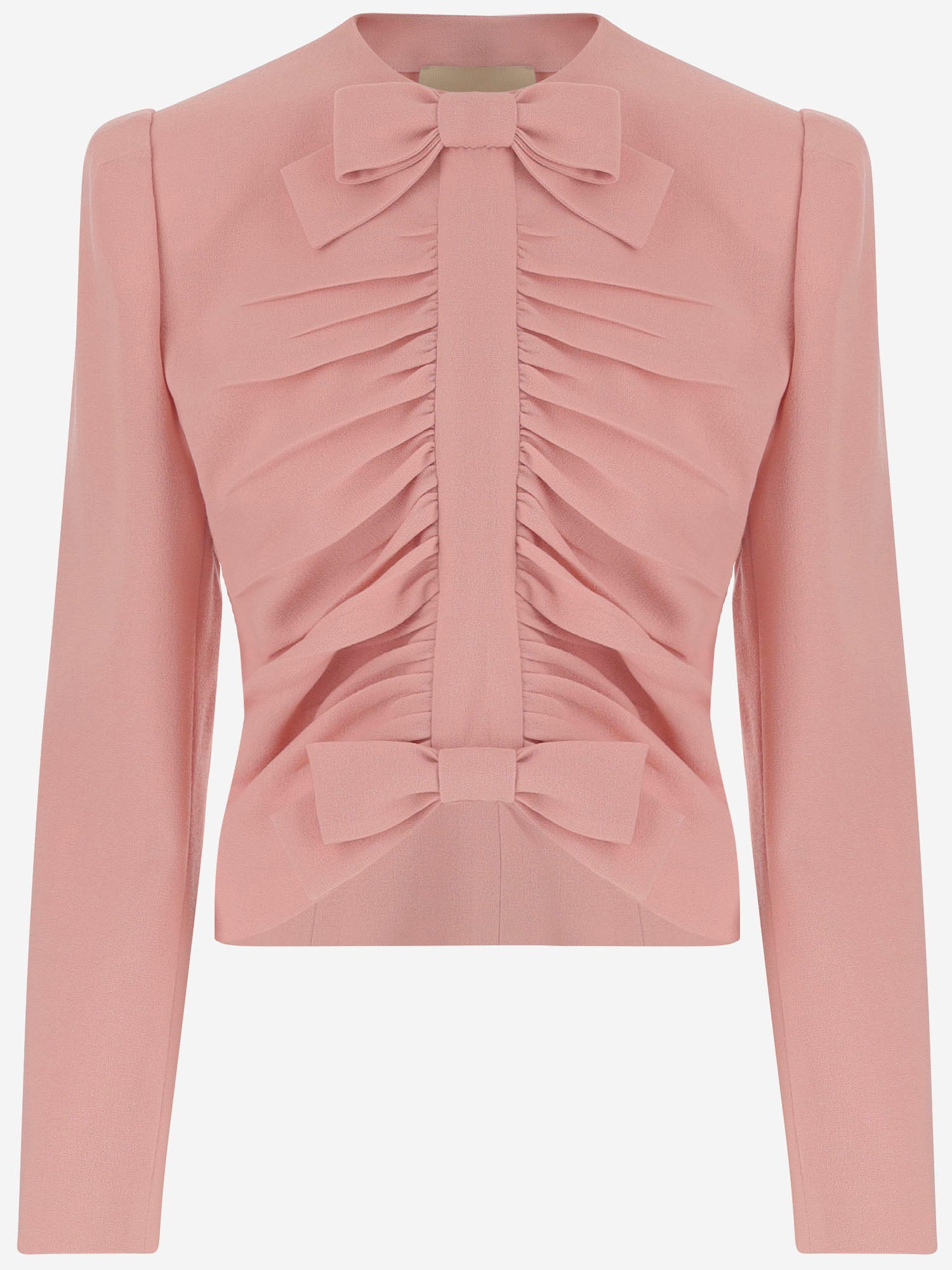 Giacca lana vergine con ruches 8B0CE5R7 A6FF8U VALENTINO 