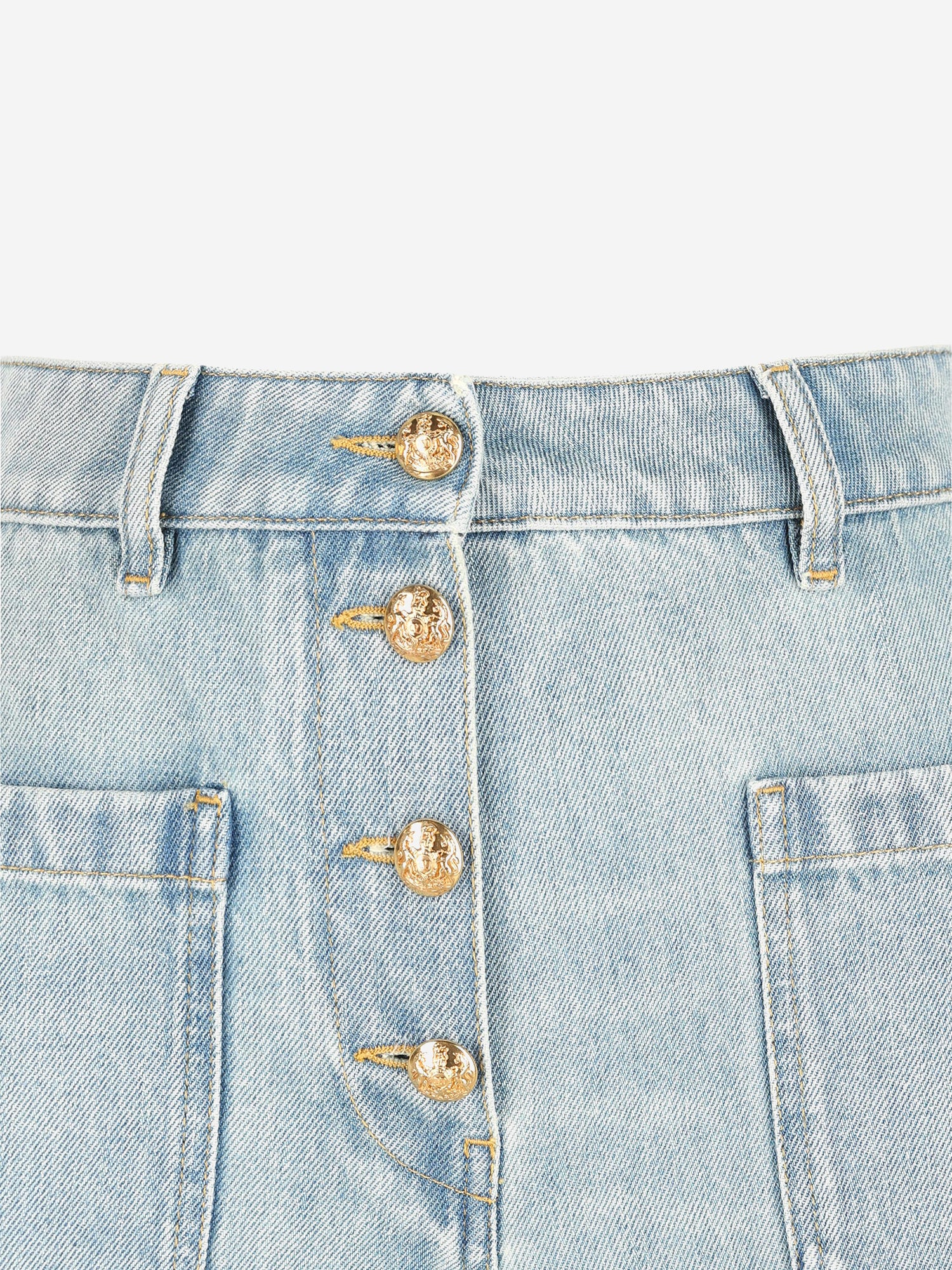 JEANS IN DENIM CON BOTTONI DORATI 8B0DD23L A92FLX VALENTINO 