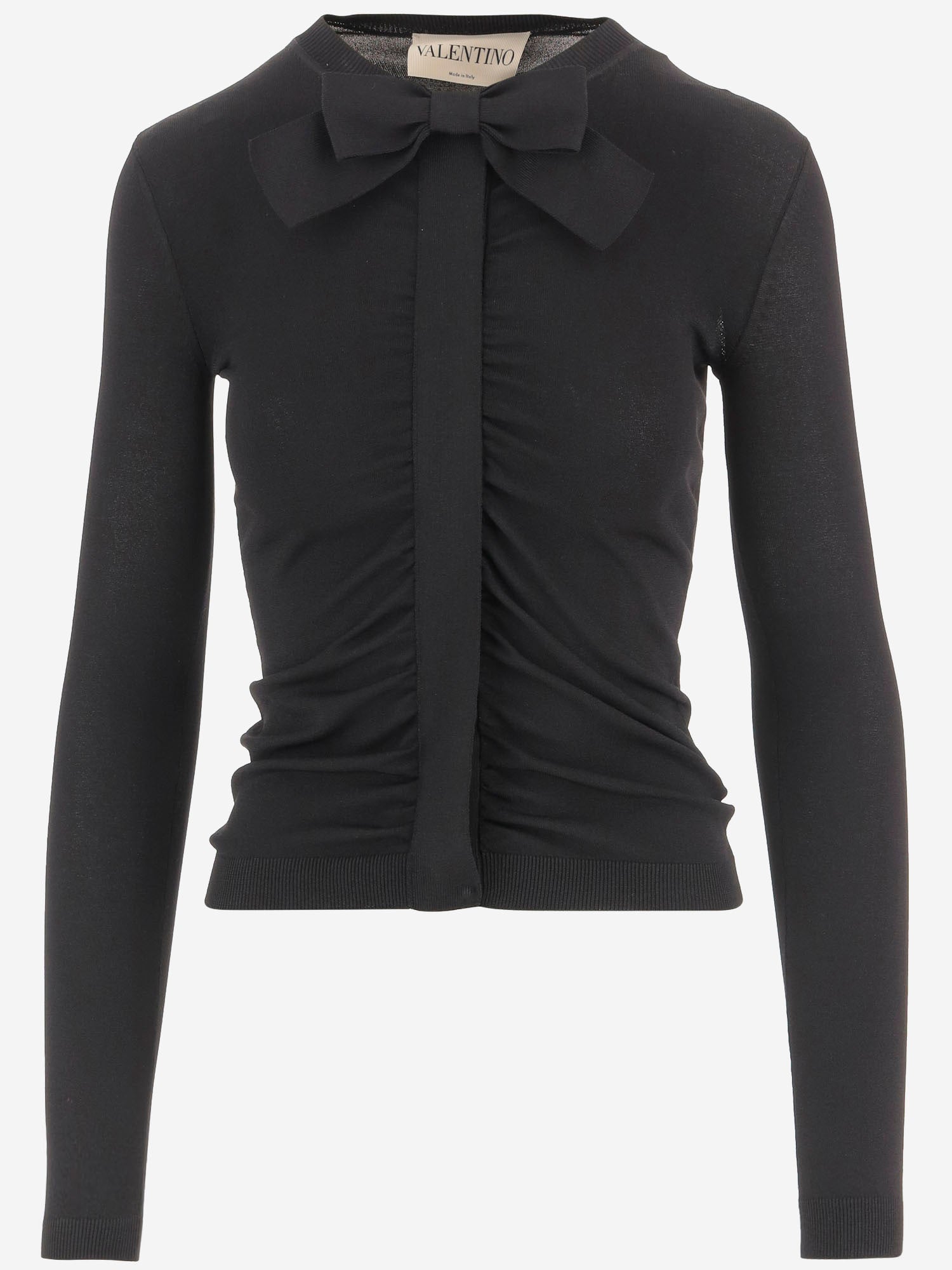 MAGLIA IN MISTO VISCOSA CON ARRICCIO 8B0KA15I A8M0NO VALENTINO 