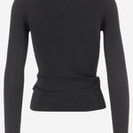 MAGLIA IN MISTO VISCOSA CON ARRICCIO 8B0KA15I A8M0NO VALENTINO 