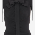 ABITO IN VISCOSA CON FIOCCO 8B0KD15L A8N0NO VALENTINO 