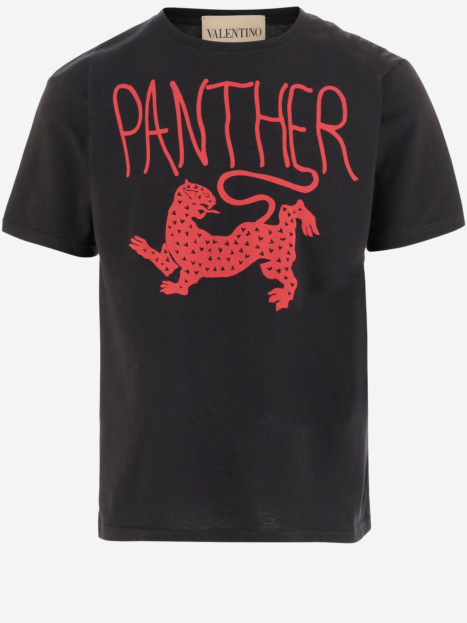 T-SHIRT IN COTONE CON STAMPA PANTHER 8B3MG25W A550NR VALENTINO 