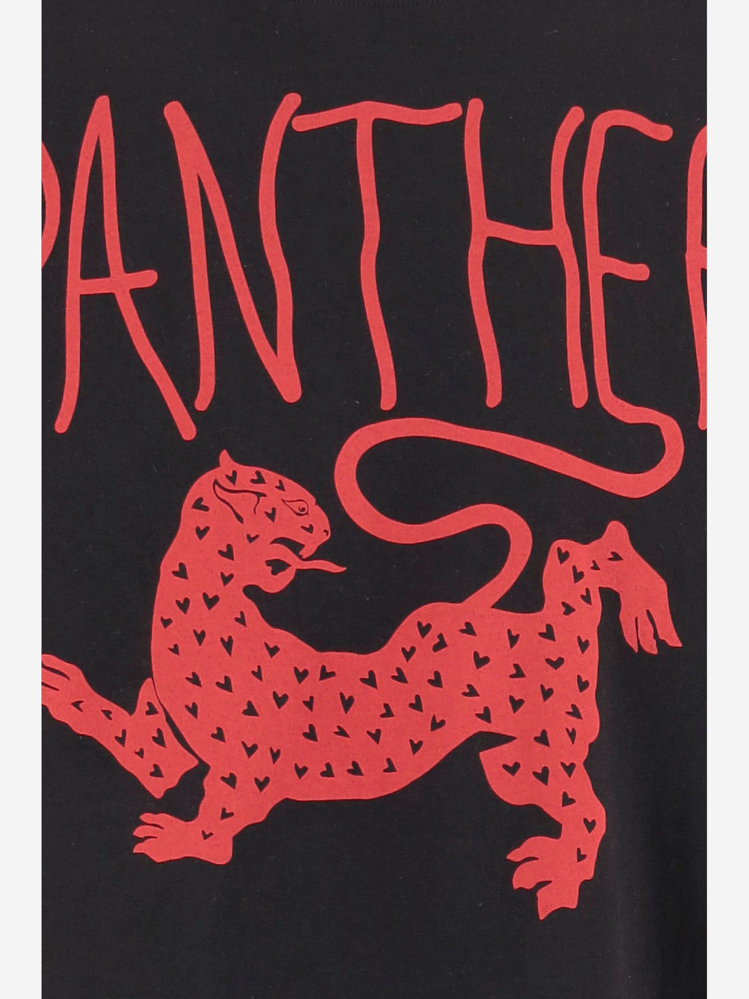 T-SHIRT IN COTONE CON STAMPA PANTHER 8B3MG25W A550NR VALENTINO 
