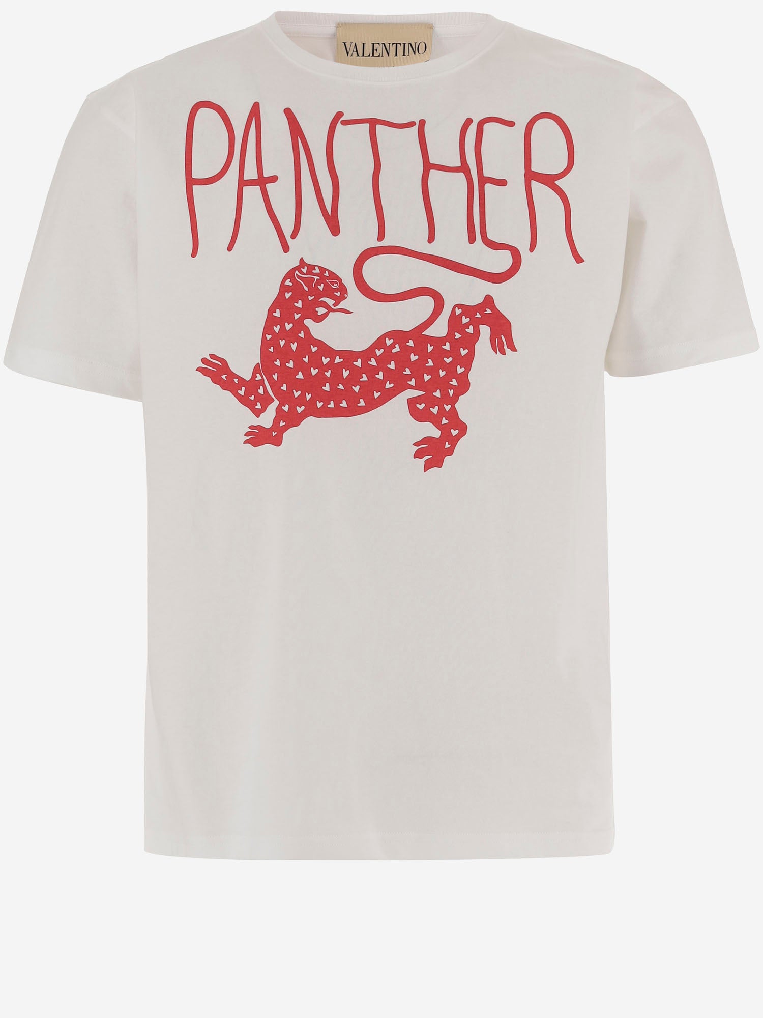 T-SHIRT IN COTONE CON STAMPA PANTHER 8B3MG25W A55AS0 VALENTINO 