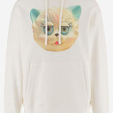 Felpa in cotone con Stampa Le Chat De La Maison 8V3MF28N BD1A03 VALENTINO 