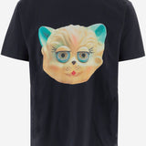 T-shirt in cotone con Stampa Le Chat De La Maison 8V3MG16P BD0598 VALENTINO 