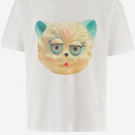 T-shirt in cotone con Stampa Le Chat De La Maison 8V3MG16P BD0A03 VALENTINO 