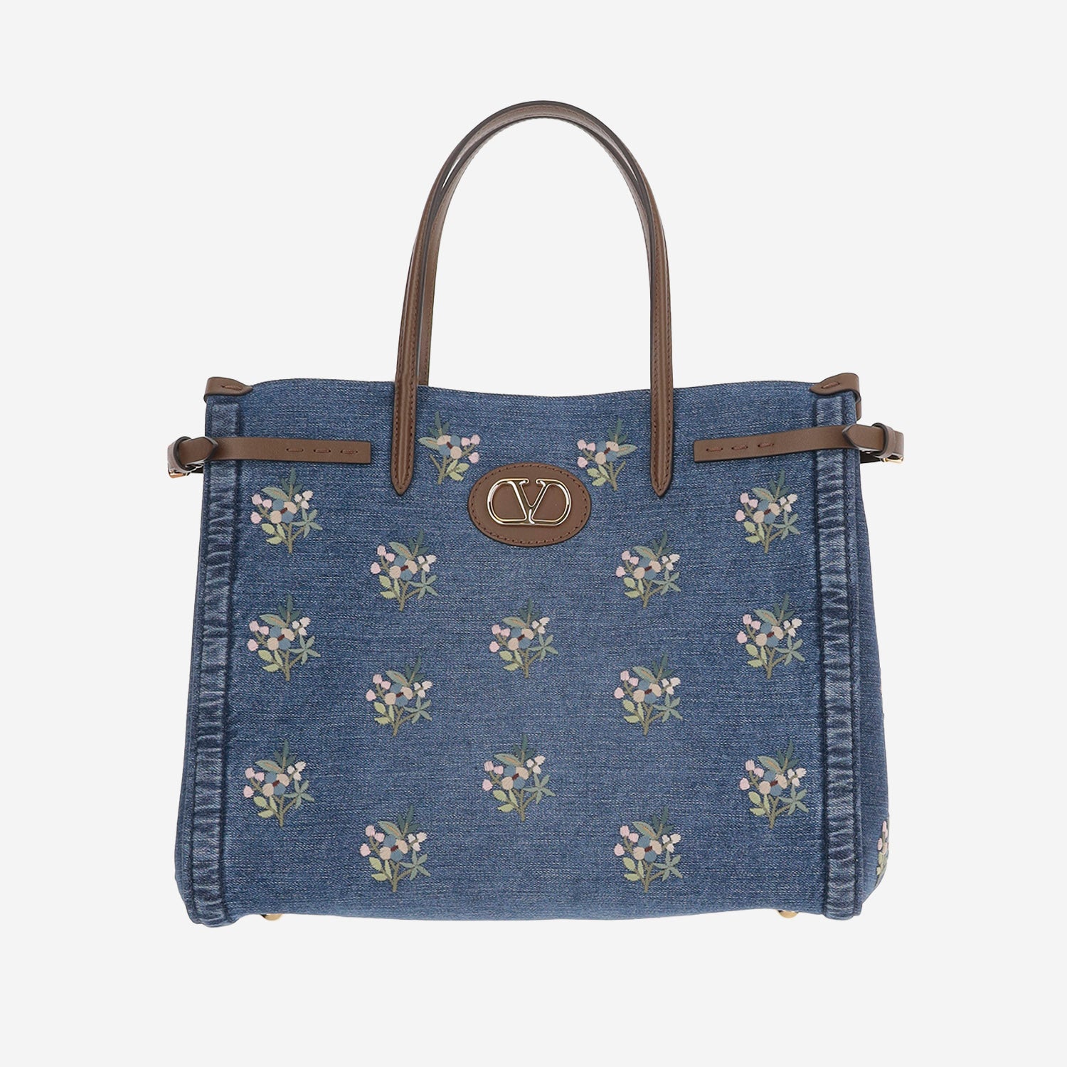BORSA SHOPPHIG ANTIBES IN DENIM CON RICAMI 8W0B0R19 AXEAXM VALENTINO GARAVANI 