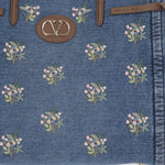 BORSA SHOPPHIG ANTIBES IN DENIM CON RICAMI 8W0B0R19 AXEAXM VALENTINO GARAVANI 