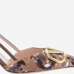 Décolleté Slingback con motivo animalier 8W0S0R01 QFXF9N VALENTINO GARAVANI 
