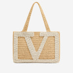 BORSA SHOPPING MEDIA VIVA SUPERSTAR IN RAFIA 8W2B0S11 QETCEM VALENTINO GARAVANI 