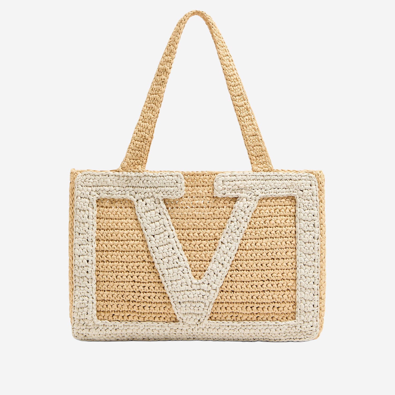 BORSA SHOPPING MEDIA VIVA SUPERSTAR IN RAFIA 8W2B0S11 QETCEM VALENTINO GARAVANI 