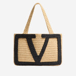 BORSA SHOPPING MEDIA VIVA SUPERSTAR IN RAFIA 8W2B0S11 QETEX9 VALENTINO GARAVANI 