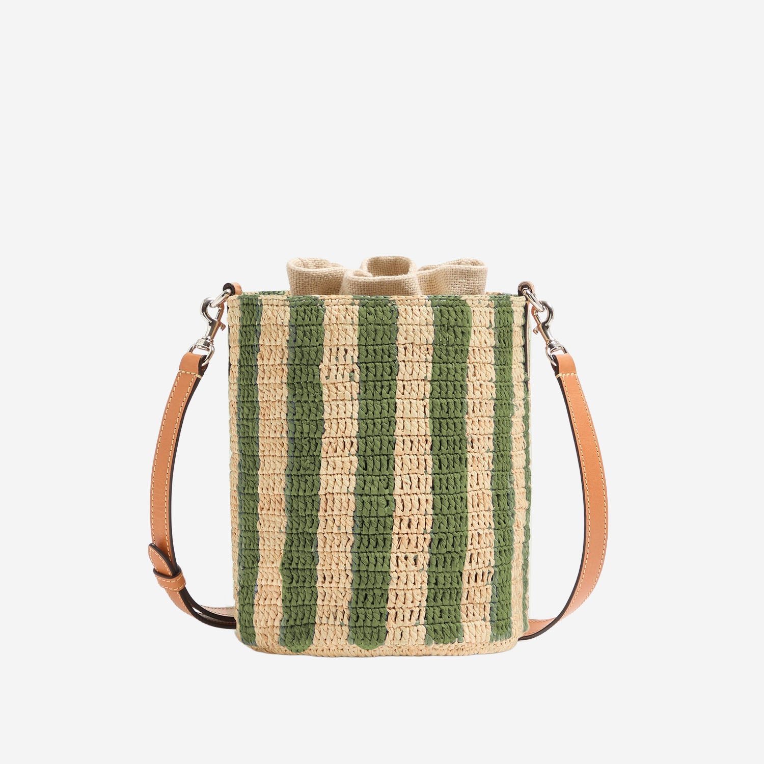 BORSA PICCOLA A SECCHIELLO IN RAFIA A RIGHE 8W2B0T03 IXUC8J VALENTINO GARAVANI 