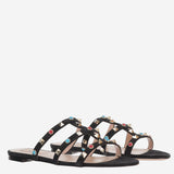 SANDALI SLIDE ROCKSTUD IN SUEDE 8W2S0C49 JTI0NO VALENTINO GARAVANI 
