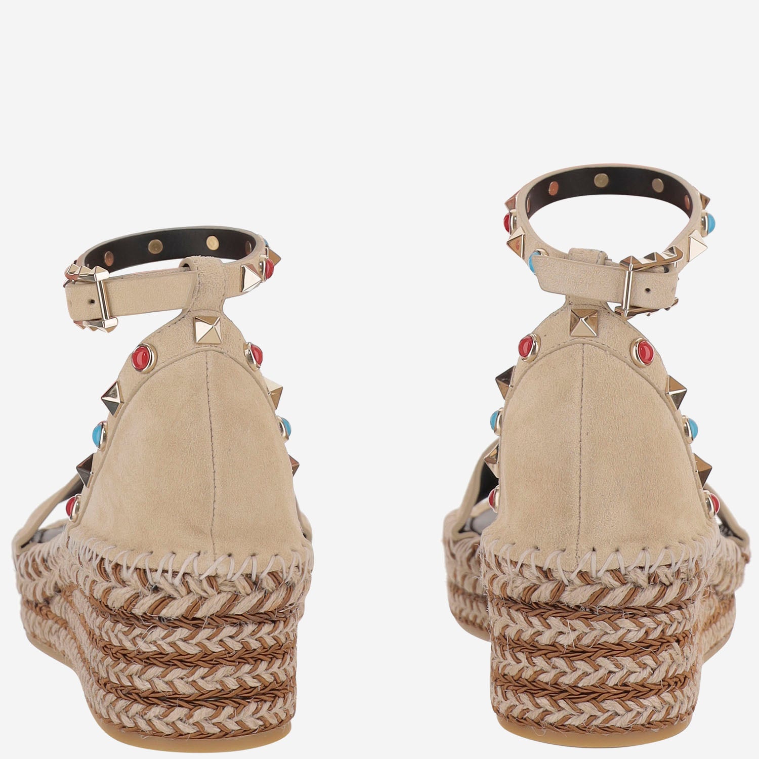 SandalI espadrillas con borchie rockstud 8W2S0HB1 GRRD9Z VALENTINO GARAVANI 