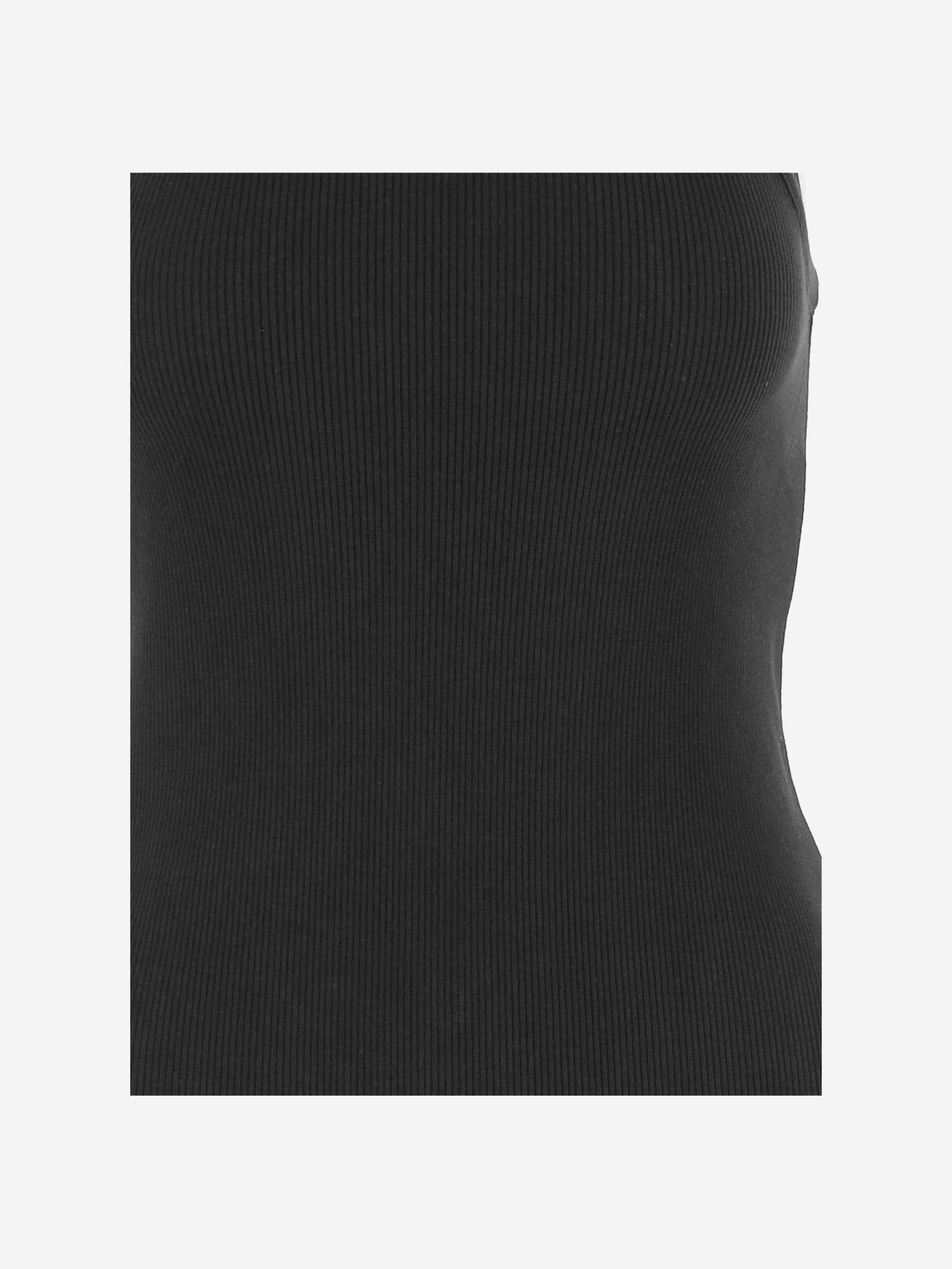 CANOTTA IN MISTO COTONE STRETCH V018884418 001BLK VINCE 