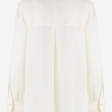 CAMICIA IN SETA STRETCH V101013150 101OWH VINCE 