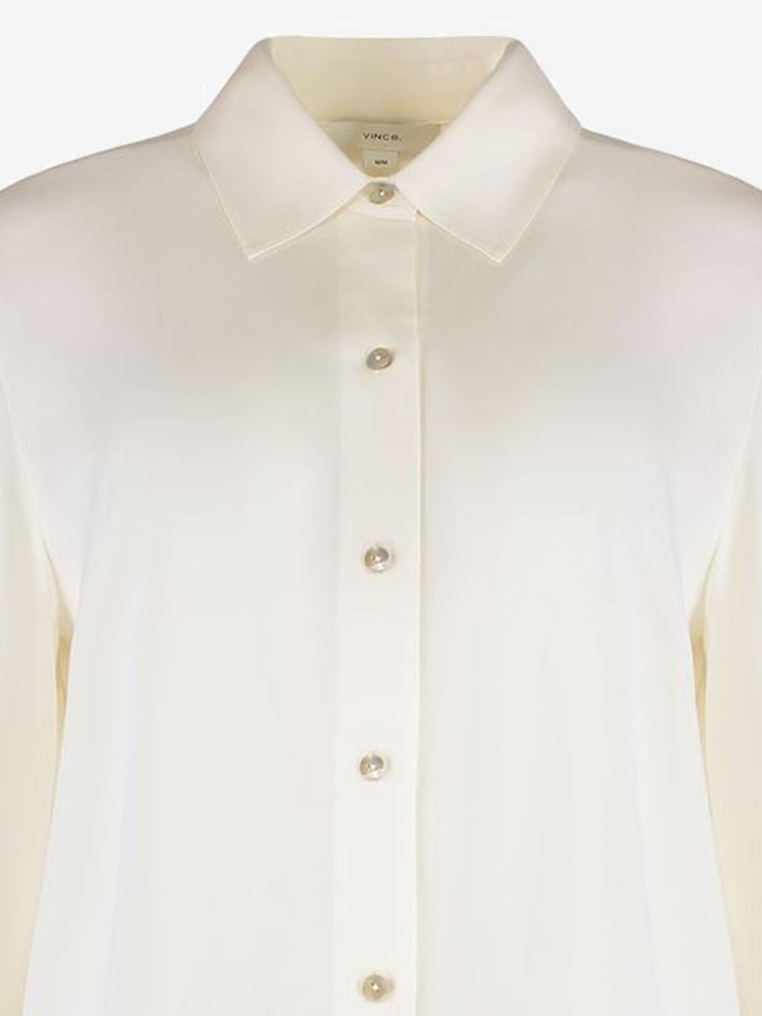 CAMICIA IN SETA STRETCH V101013150 101OWH VINCE 