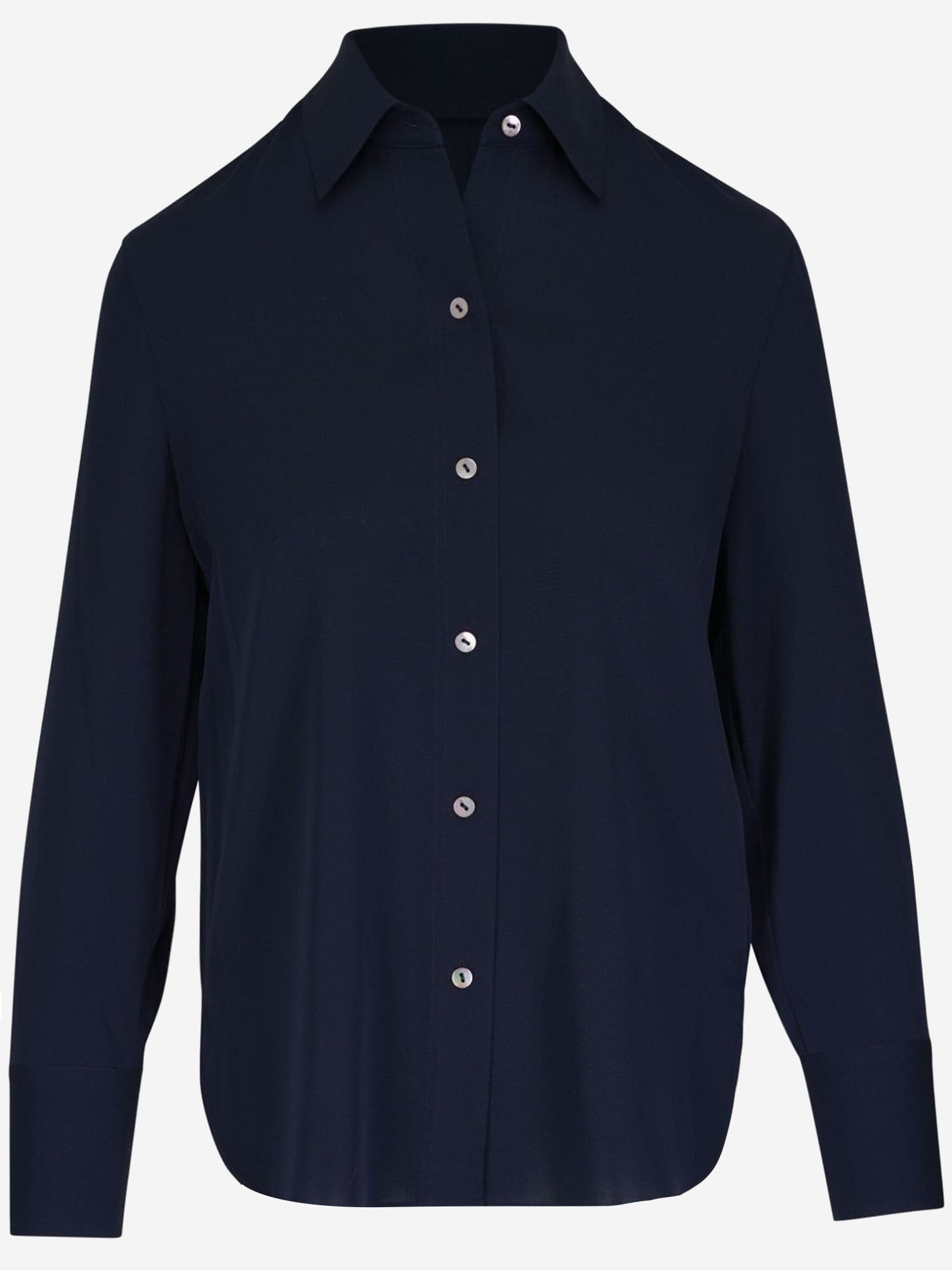 CAMICIA IN SETA STRETCH V101013150 403CBL VINCE 