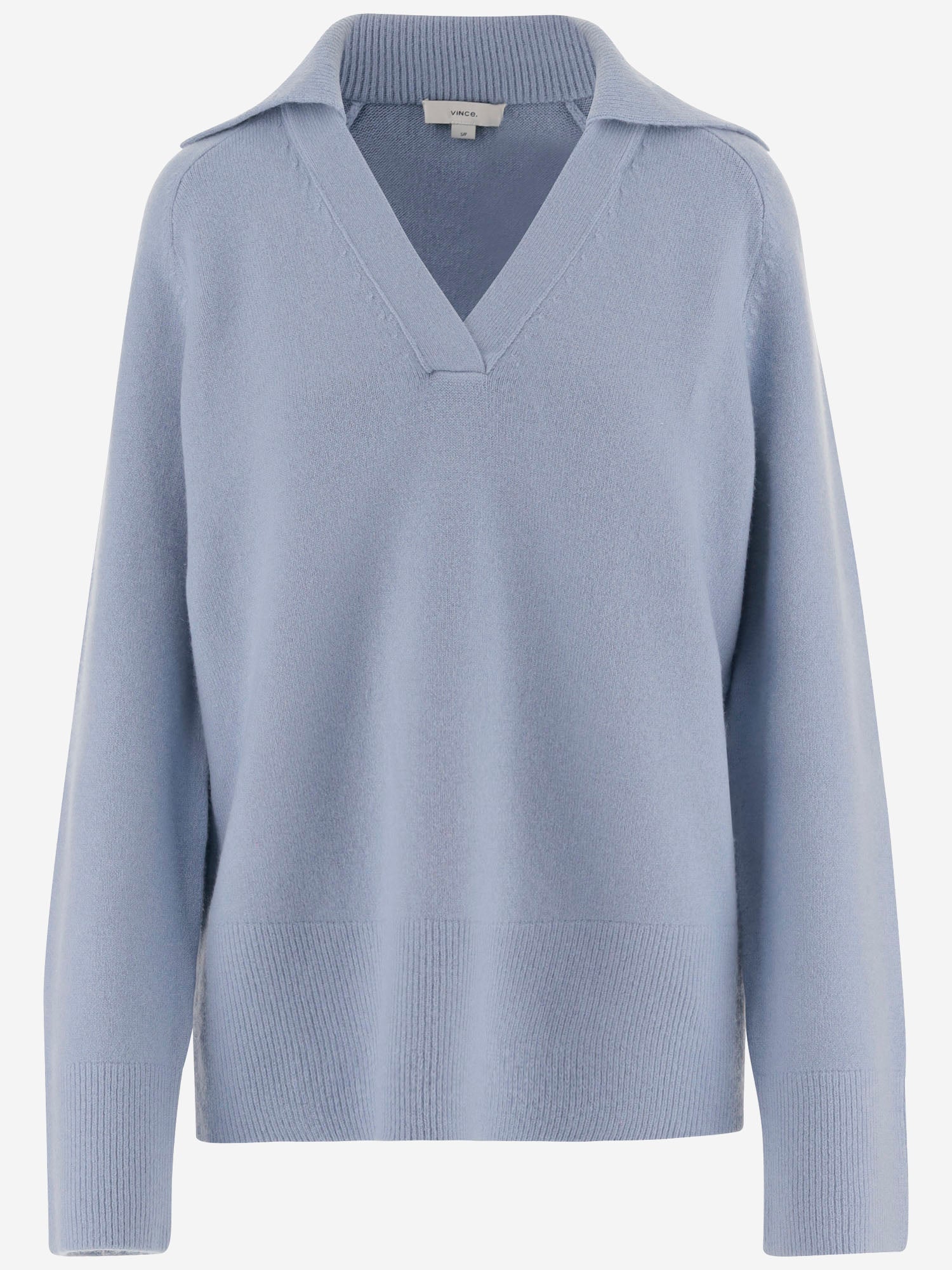 MAGLIONE POLO IN MISTO LANA E CASHMERE STRETCH V167379835 404PAC VINCE 