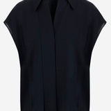 BLUSA IN SETA STRETCH V181613232 403CBL VINCE 