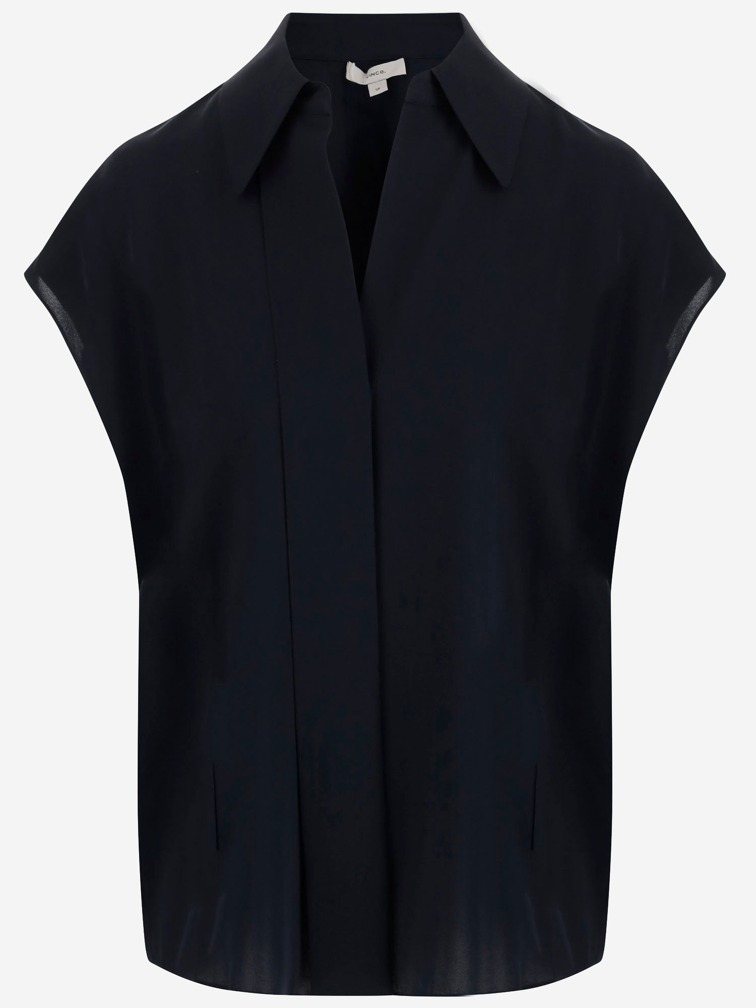 BLUSA IN SETA STRETCH V181613232 403CBL VINCE 
